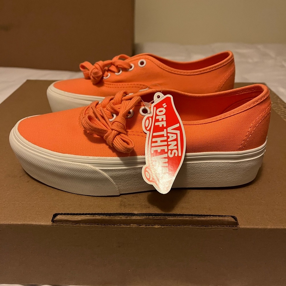 Vans Authentic Stackform Platform Orange Shoe Women’s US 6